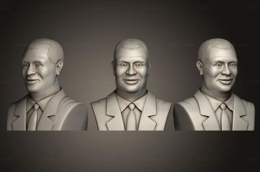 Portrait (Bust of a diplomat cropped, PRT_0121) 3D models for cnc