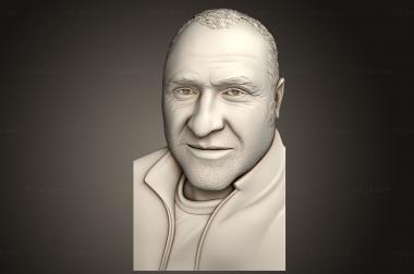 Portrait (Portrait of a man version1, PRT_0122) 3D models for cnc