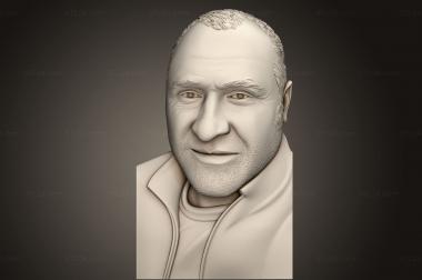 Portrait (Portrait of a man, PRT_0123) 3D models for cnc