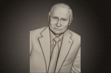 Portrait (Portrait of BB Putin version1, PRT_0127) 3D models for cnc