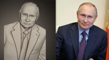 Portrait (Portrait of BB Putin version1, PRT_0127) 3D models for cnc