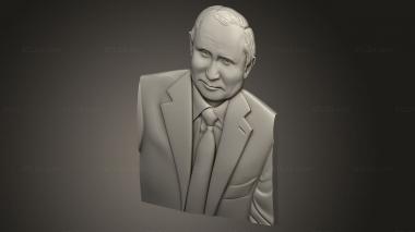 Portrait (Portrait of BB Putin version2, PRT_0128) 3D models for cnc