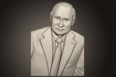 Portrait (Portrait of BB Putin version2, PRT_0128) 3D models for cnc