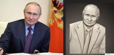 Portrait (Portrait of BB Putin version2, PRT_0128) 3D models for cnc