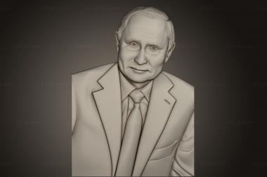 Portrait (Portrait of BB Putin version3, PRT_0129) 3D models for cnc