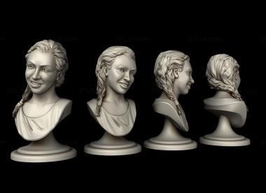 Portrait (Bust, PRT_0131) 3D models for cnc