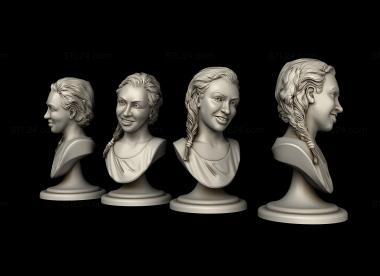 Portrait (Bust, PRT_0131) 3D models for cnc