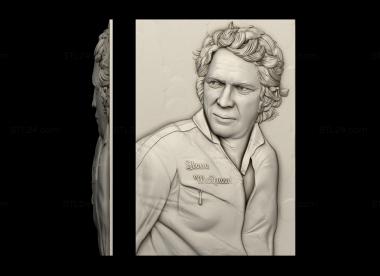 Portrait (Steve mcqueen, PRT_0132) 3D models for cnc