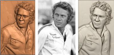 Portrait (Steve mcqueen, PRT_0132) 3D models for cnc