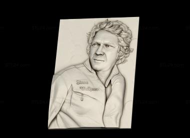 Portrait (Steve mcqueen, PRT_0132) 3D models for cnc