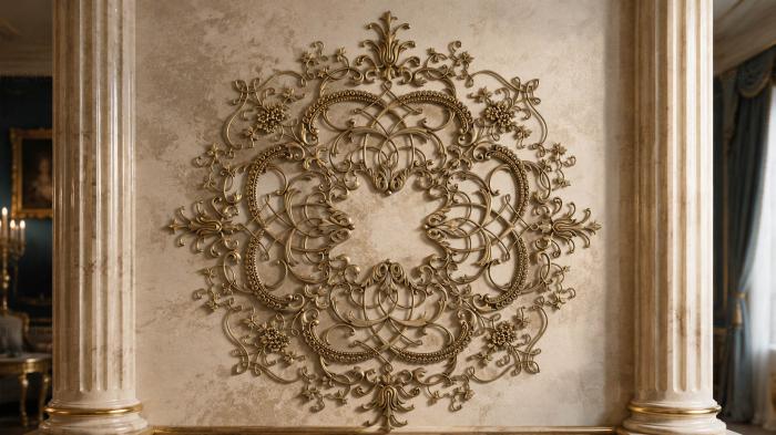 Ceiling rose (Dance of violets, PRZ_0053-9) 3D models for cnc