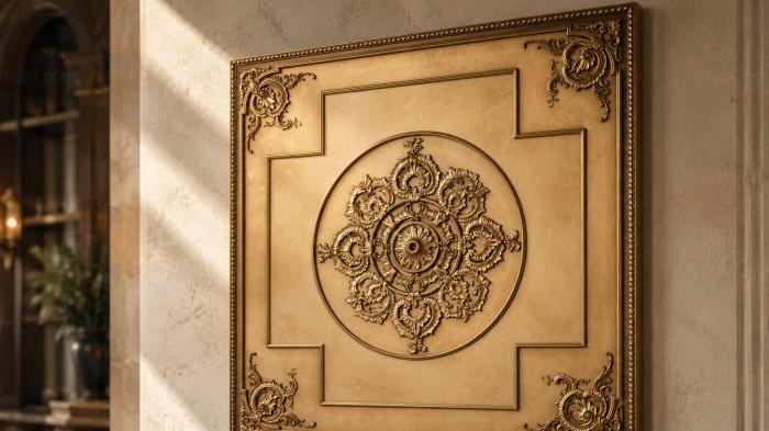 Ceiling rose (Venetian drawing room, PRZ_0089-9) 3D models for cnc