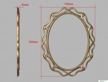 Round frame (, RK_0751) 3D models for cnc