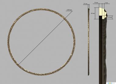 Round frame (, RK_0754) 3D models for cnc