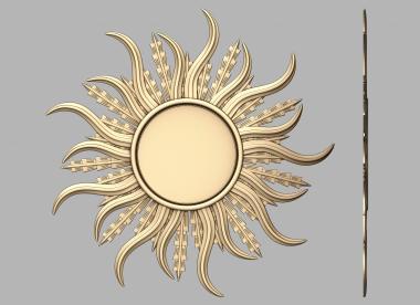 Рамы круглые (Рама солнце, RK_0760) 3D модель для ЧПУ станка