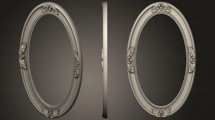Round frame (The frame is oval, RK_0762) 3D models for cnc