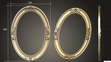 Round frame (The frame is oval, RK_0762) 3D models for cnc