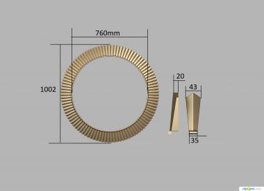 Round frame (Round mirror sun, RK_0766) 3D models for cnc