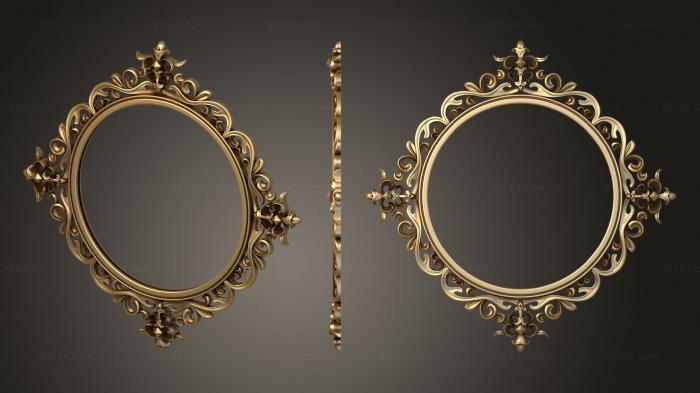 Round mirror frame
