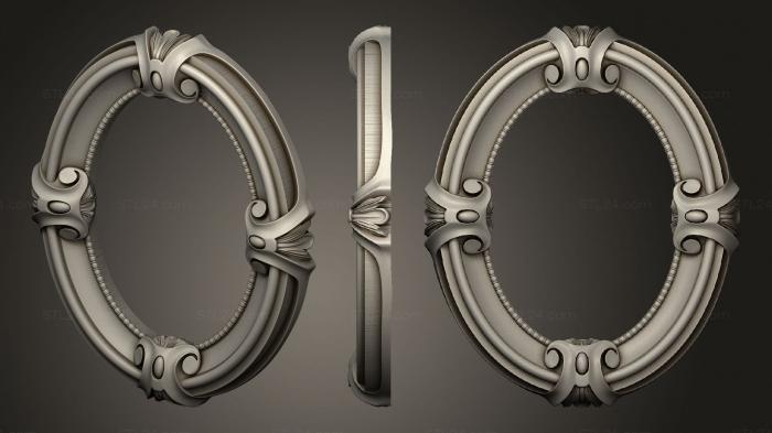 Round frame (Socket on the mirror frame, RK_0768) 3D models for cnc