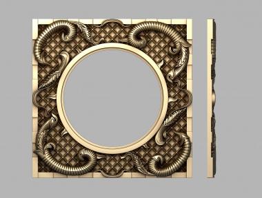 Round frame (Mirror frame, RK_0771) 3D models for cnc