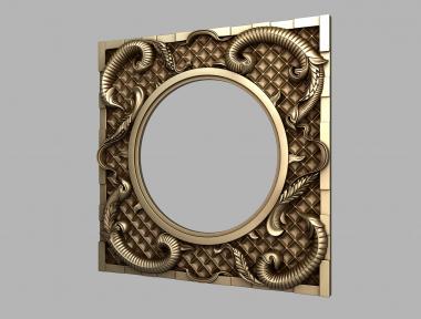 Round frame (Mirror frame, RK_0771) 3D models for cnc