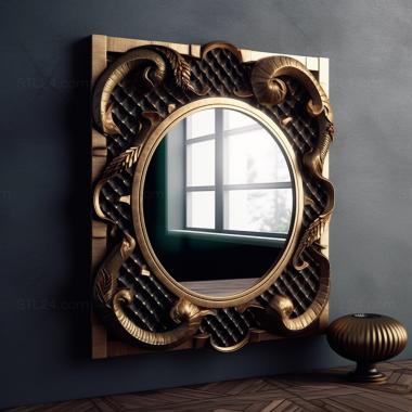 Round frame (Mirror frame, RK_0771) 3D models for cnc