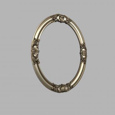 Round frame (The frame is oval with decorations on the sides, RK_0776) 3D models for cnc