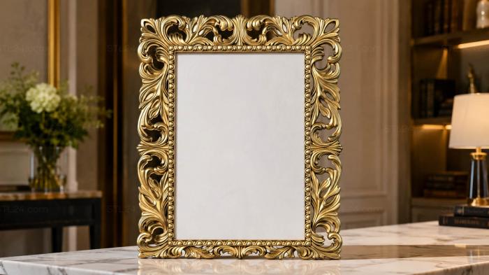 Mirrors and frames (Foliage, RM_0162-7) 3D models for cnc