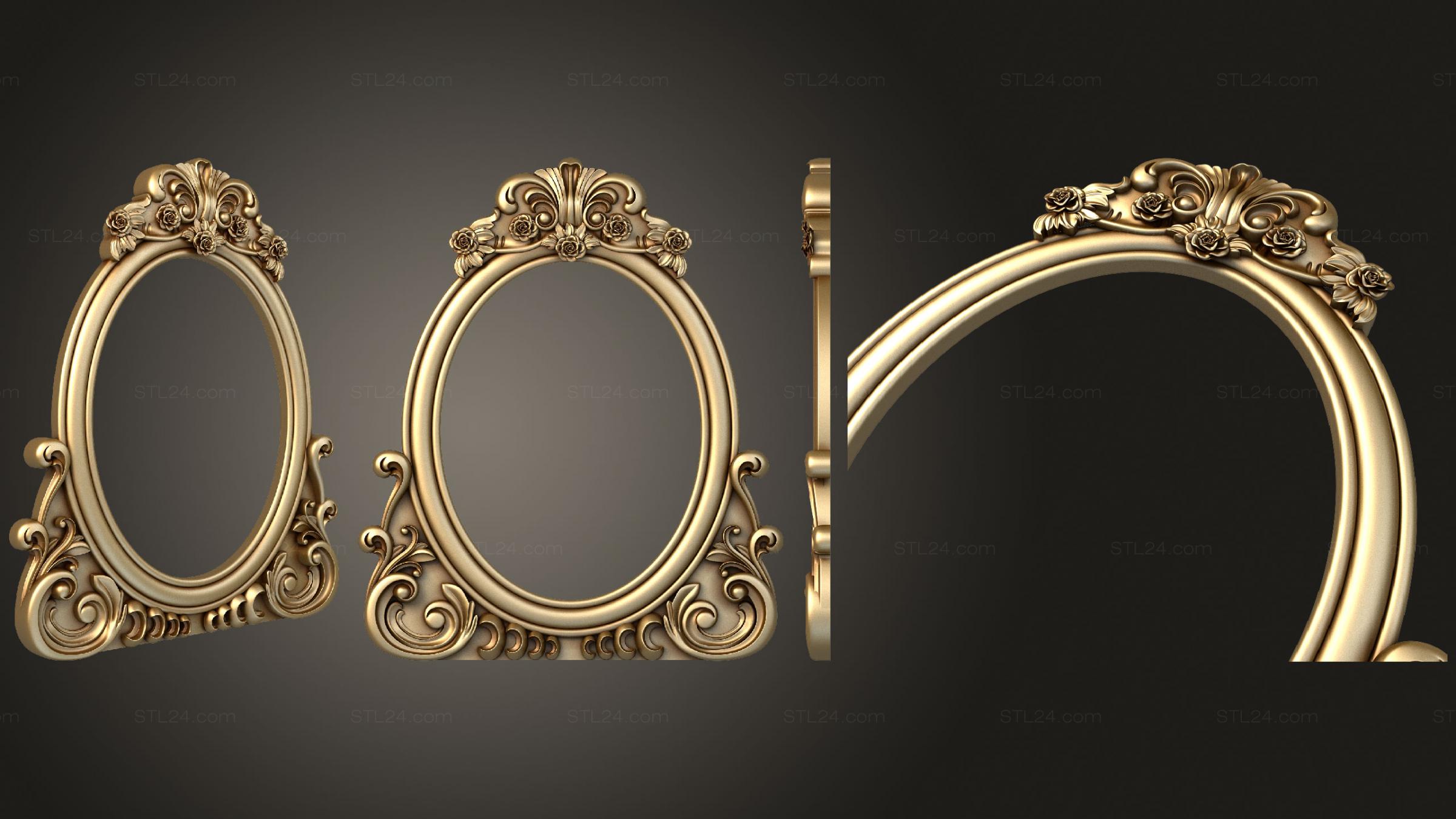 Зеркала и рамы (Зеркало на комод, RM_1013) 3D модель для ЧПУ станка