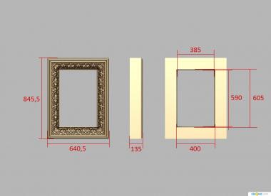 Зеркала и рамы (Рама для киота, RM_1018) 3D модель для ЧПУ станка