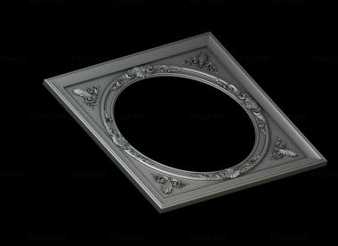 Зеркала и рамы (Рама квадратная, RM_1019) 3D модель для ЧПУ станка