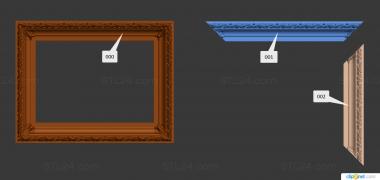 Зеркала и рамы (Рама зеркала, RM_1031) 3D модель для ЧПУ станка