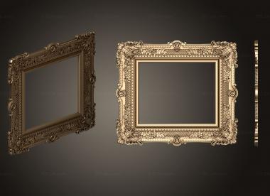 Mirrors and frames (Rectangular baroque frame, RM_1037) 3D models for cnc