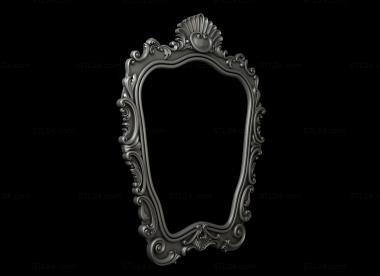 Mirrors and frames (Carved mirror frame, RM_1038) 3D models for cnc