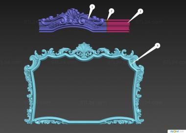 Mirrors and frames ( The frame is carved, RM_1047) 3D models for cnc