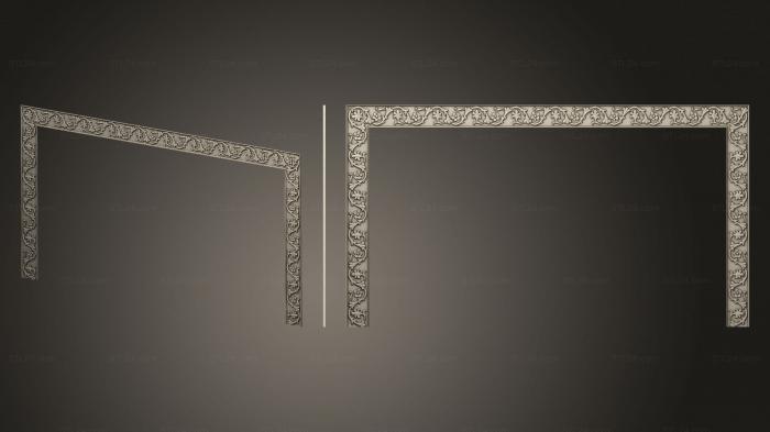 Mirrors and frames (Carved U shaped TV frame, RM_1050) 3D models for cnc
