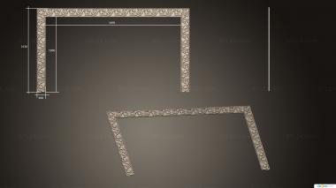 Mirrors and frames (Carved U shaped TV frame, RM_1050) 3D models for cnc