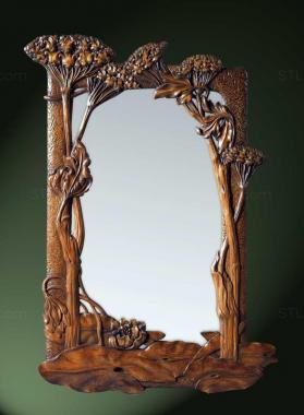Mirrors and frames (Mirror frame with dill blossoms, RM_1057) 3D models for cnc