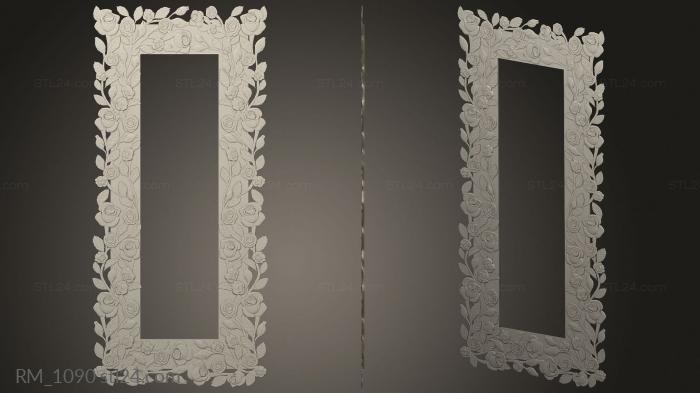 Mirrors and frames (Frame with roses, RM_1090) 3D models for cnc