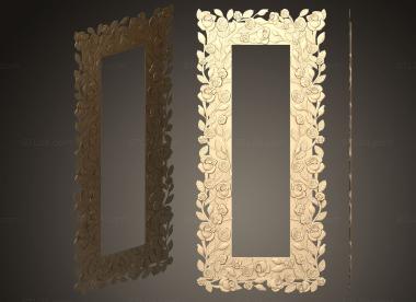 Mirrors and frames (Frame with roses, RM_1090) 3D models for cnc