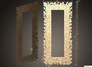 Mirrors and frames (Frame with roses, RM_1090) 3D models for cnc