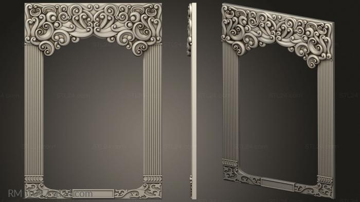 Mirrors and frames (Frame with carved top, RM_1097) 3D models for cnc