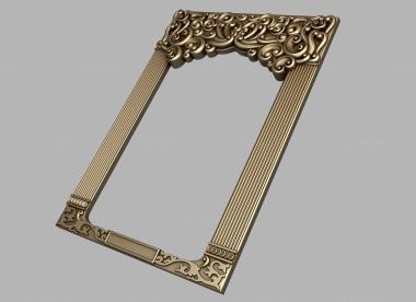 Mirrors and frames (Frame with carved top, RM_1097) 3D models for cnc