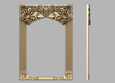 Mirrors and frames (Frame with carved top, RM_1097) 3D models for cnc