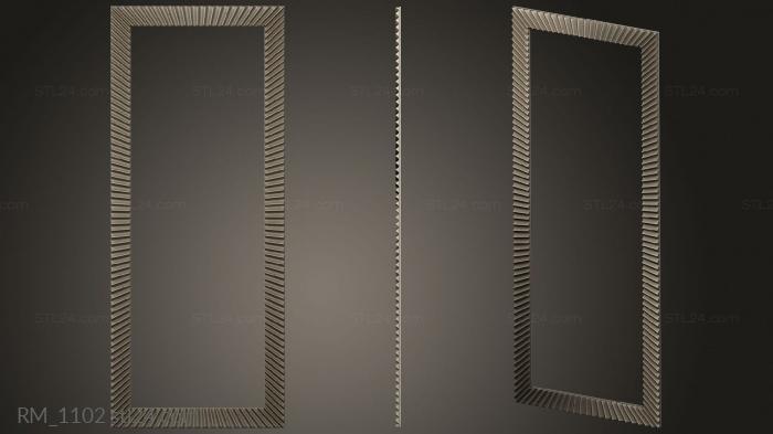 Mirrors and frames (Mirror frame with stripes, RM_1102) 3D models for cnc