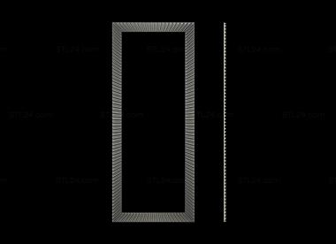 Mirrors and frames (Mirror frame with stripes, RM_1102) 3D models for cnc