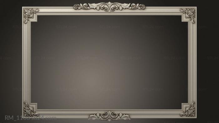 Mirror frame with decorative elements