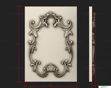 Mirrors and frames (Facade handle stairs, RM_1106) 3D models for cnc