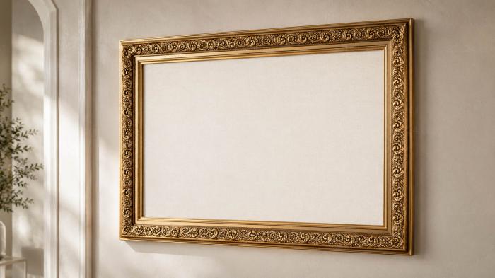 Baguette frame (Rectangular frame with ornament in classical style, RMB_0068-1) 3D models for cnc